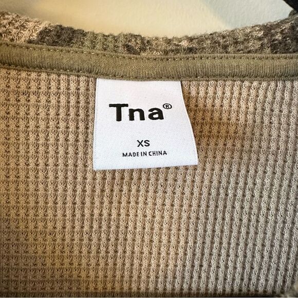 Aritzia-Tna Thermal Zip Hoodie In Pacific Forest - Picture 10 of 10